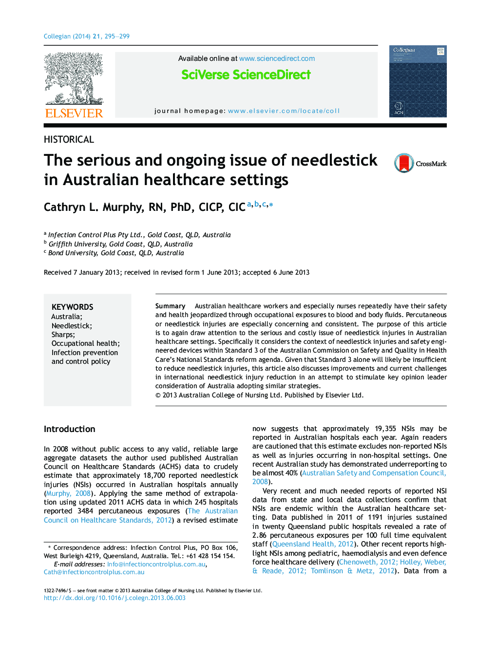 مسئله جدی و مداوم سرنگ در مراکز بهداشت و درمان استرالیا