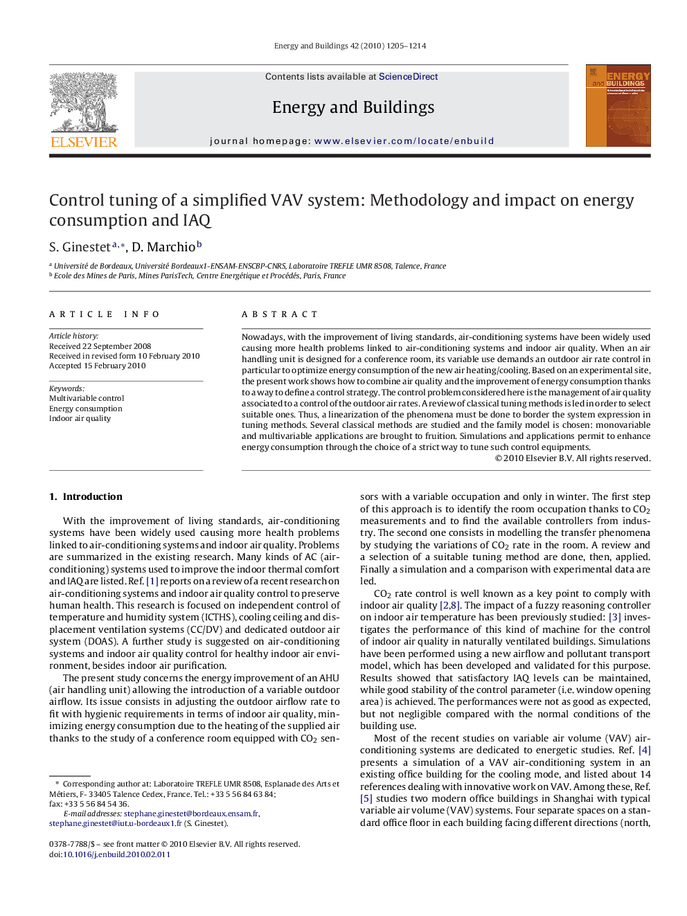 Control tuning of a simplified VAV system: Methodology and impact on energy consumption and IAQ