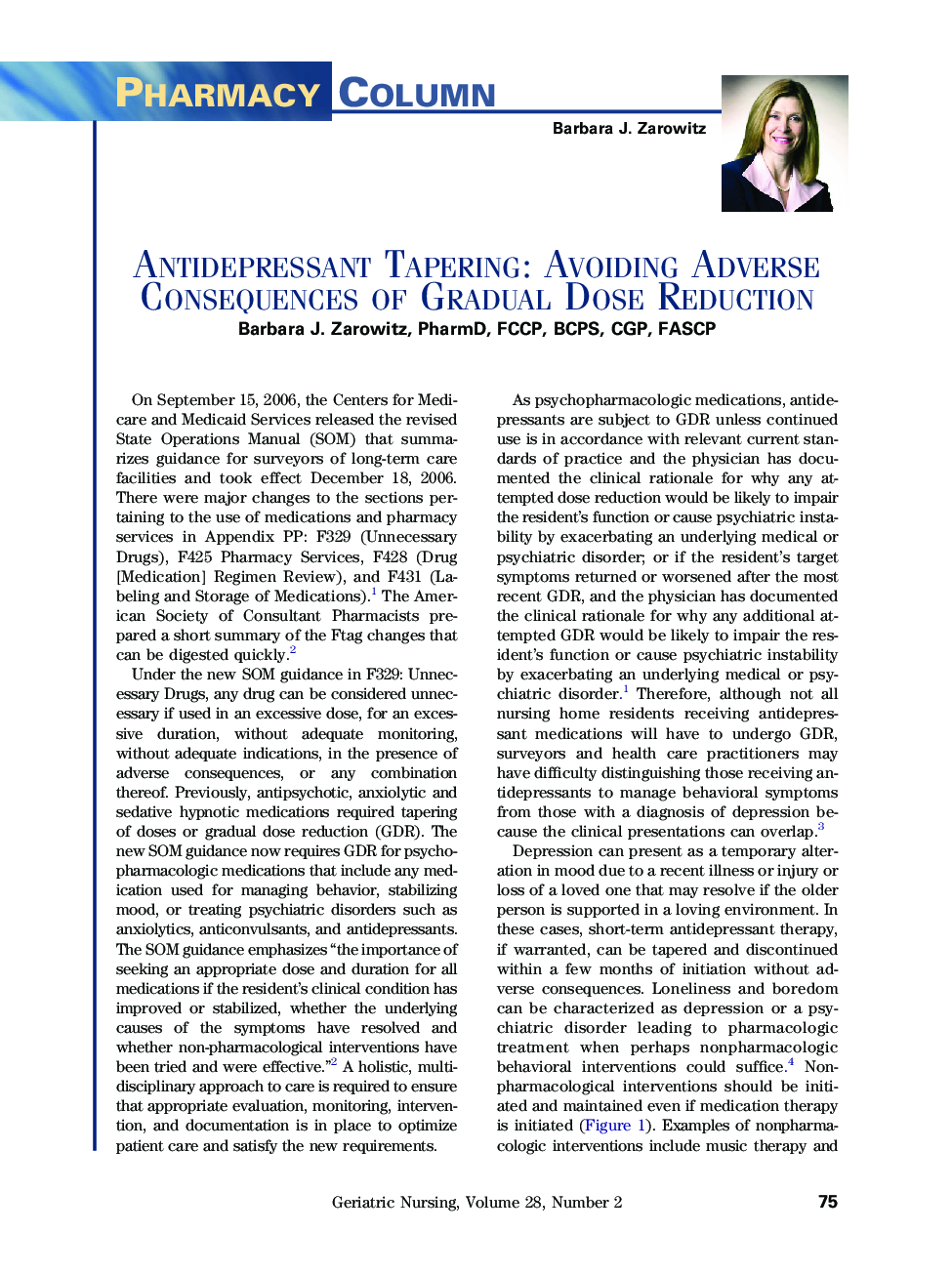 Antidepressant Tapering: Avoiding Adverse Consequences of Gradual Dose Reduction