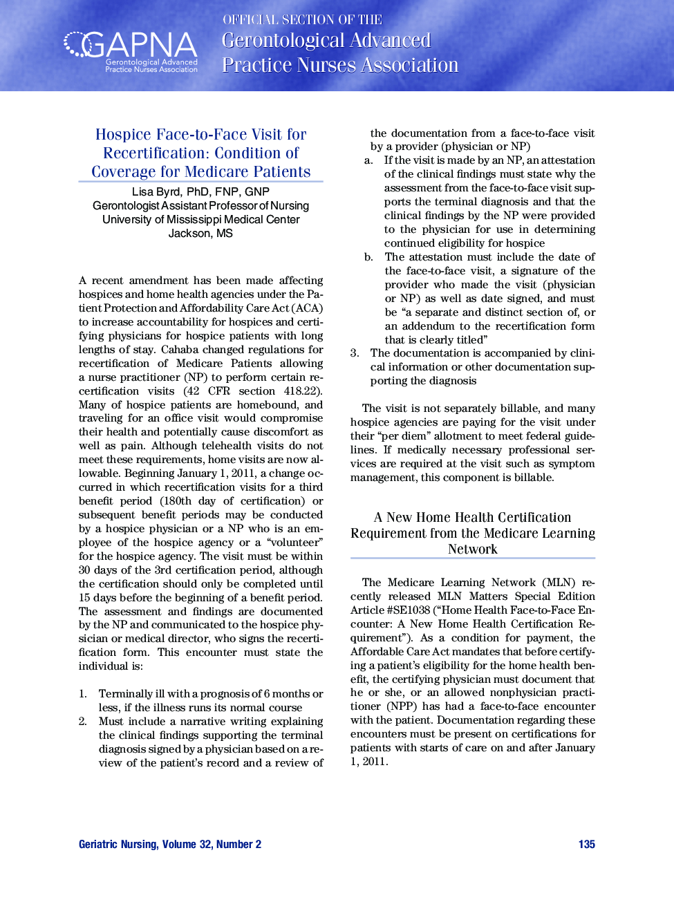 Hospice Face-to-Face Visit for Recertification: Condition of Coverage for Medicare Patients