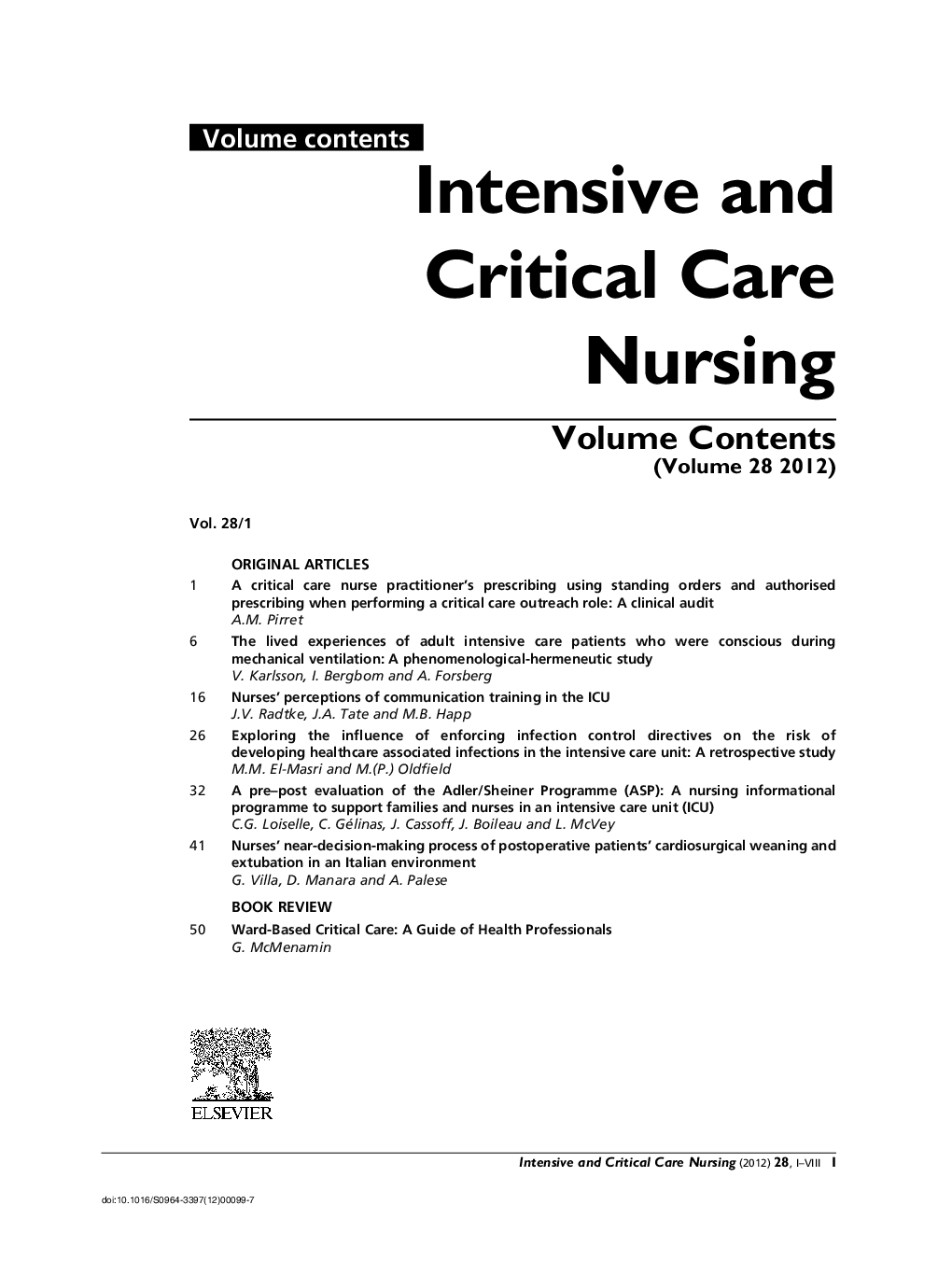 Volume Contents, Author and Subject indices, 2011