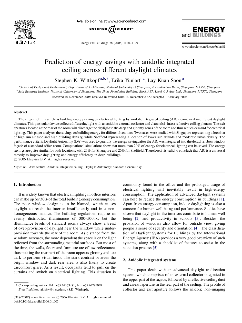 Prediction of energy savings with anidolic integrated ceiling across different daylight climates