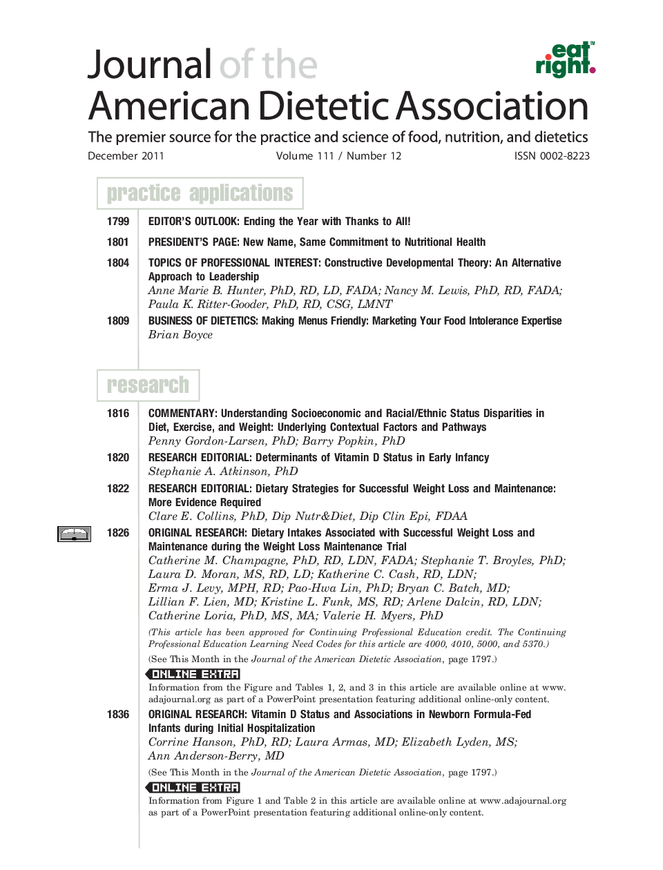 Table of Contents