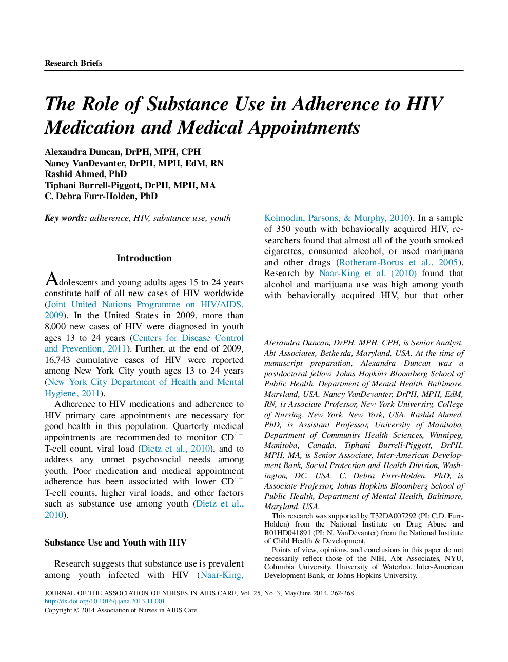 The Role of Substance Use in Adherence to HIV Medication and Medical Appointments