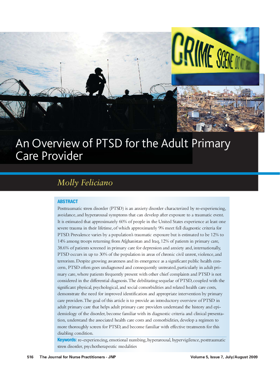 An Overview of PTSD for the Adult Primary Care Provider 