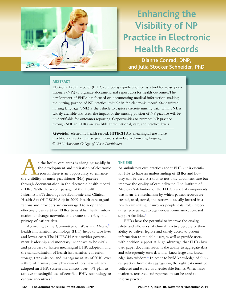 Enhancing the Visibility of NP Practice in Electronic Health Records