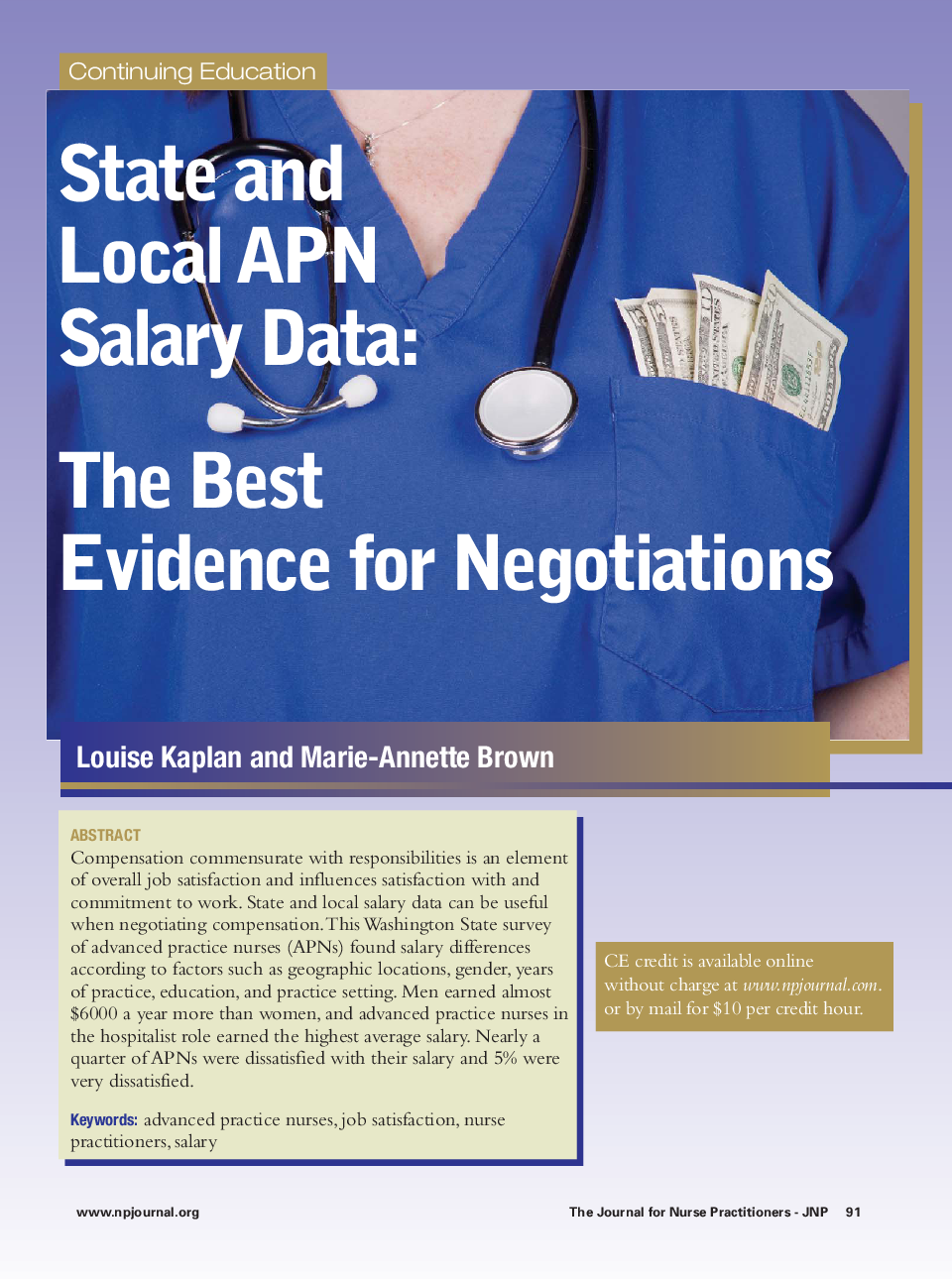 State and Local APN Salary Data: The Best Evidence for Negotiations 