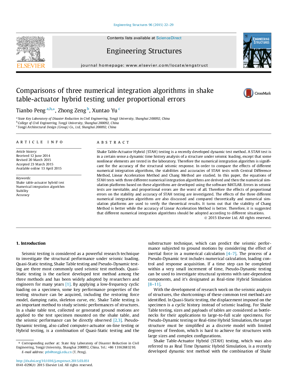 Comparisons of three numerical integration algorithms in shake table-actuator hybrid testing under proportional errors