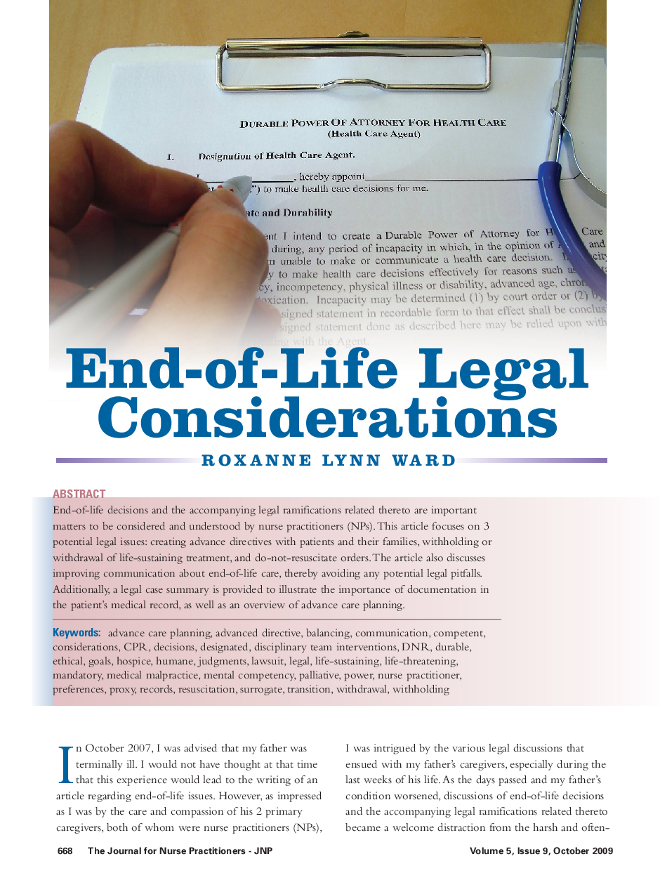 End-of-Life Legal Considerations 