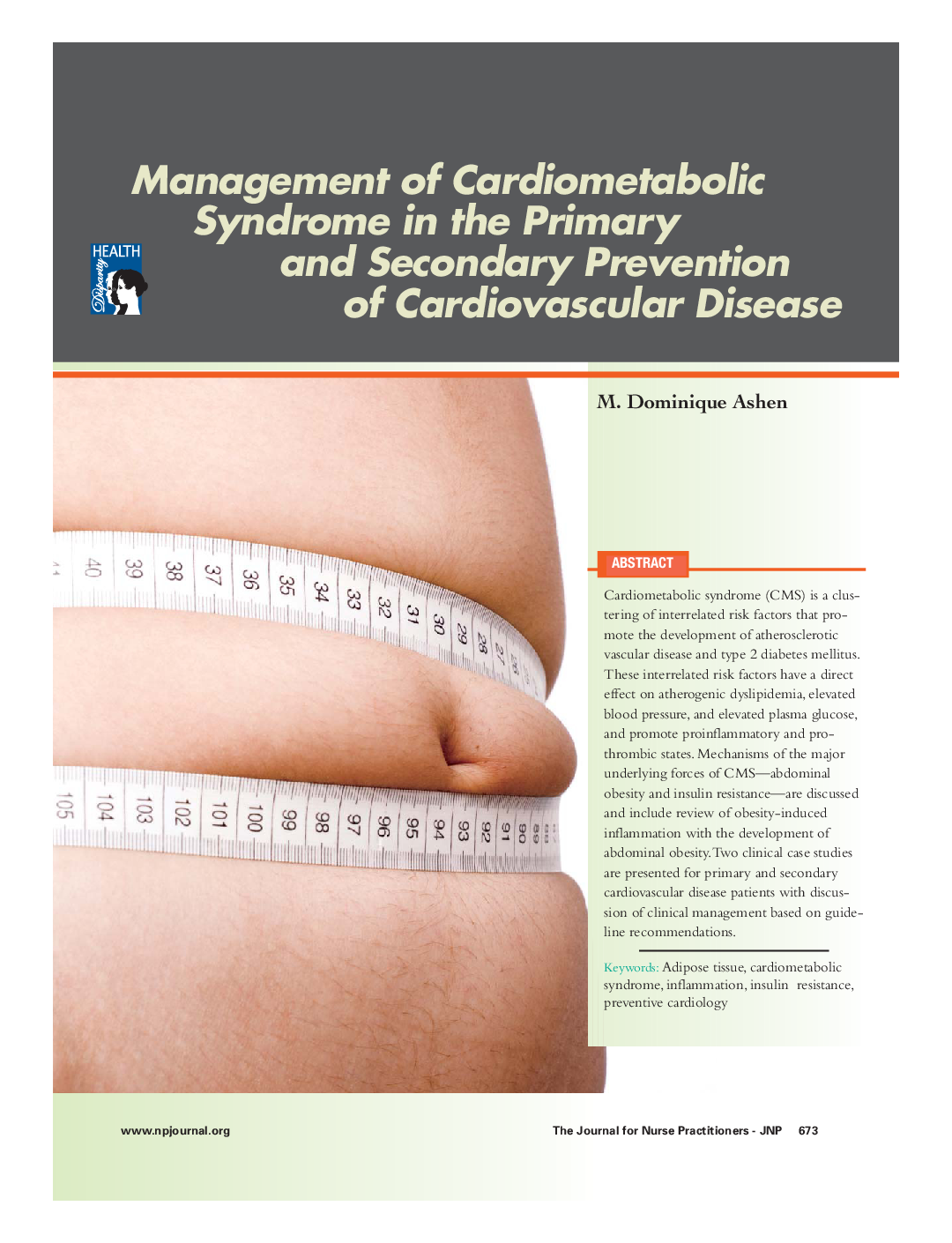 Management of Cardiometabolic Syndrome in the Primary and Secondary Prevention of Cardiovascular Disease 
