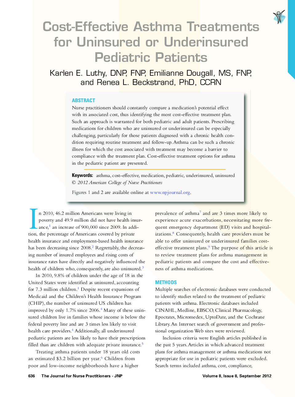 Cost-Effective Asthma Treatments for Uninsured or Underinsured Pediatric Patients 