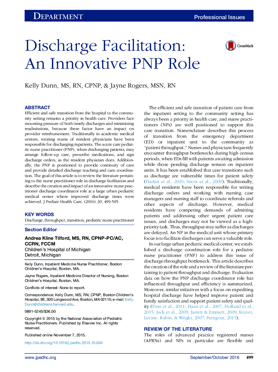 تسهیل ترخیص: یک نقش PNP نوآورانه