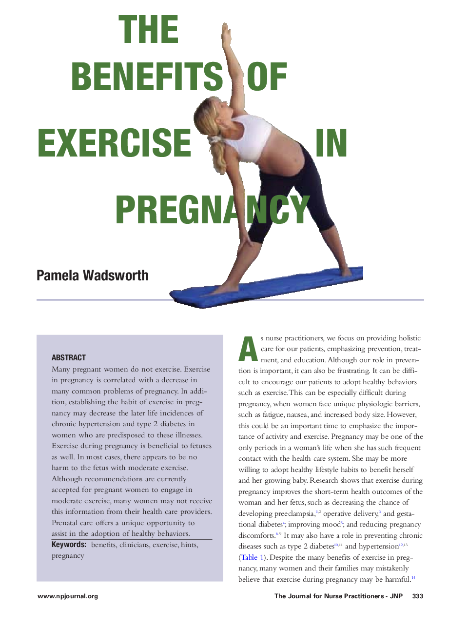 The Benefits of Exercise in Pregnancy 