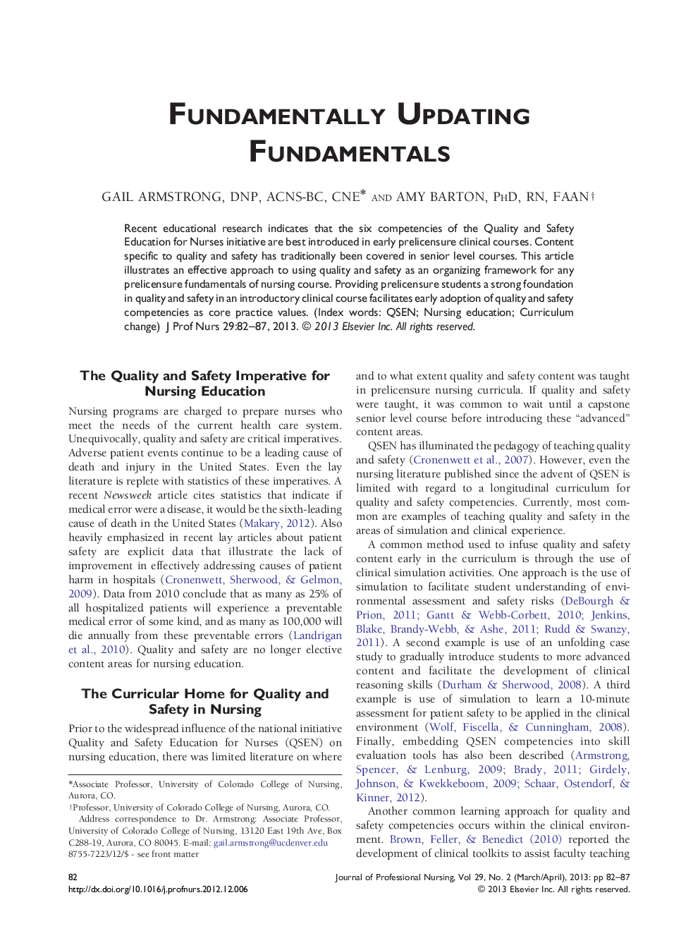 Fundamentally Updating Fundamentals