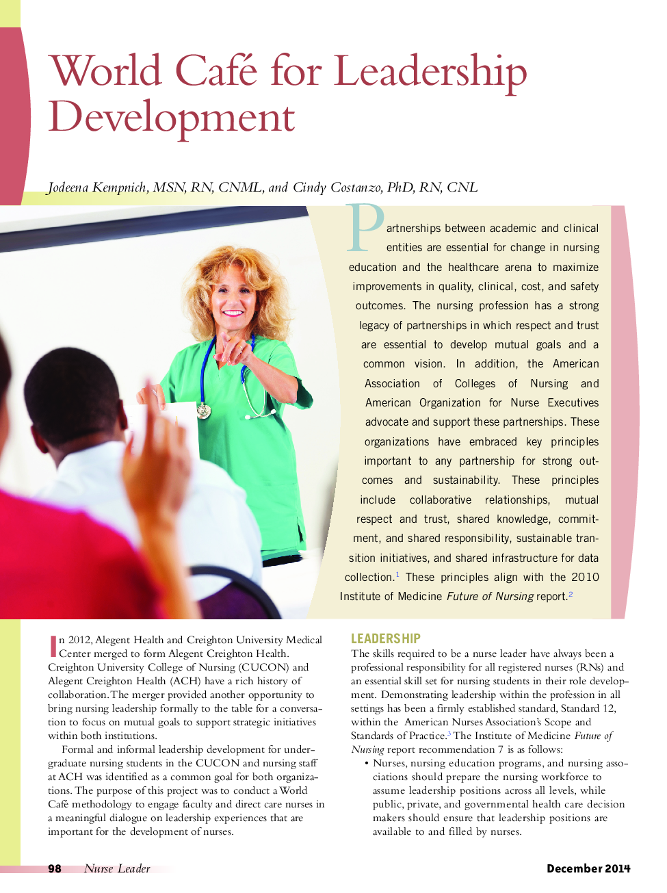 World Café for Leadership Development