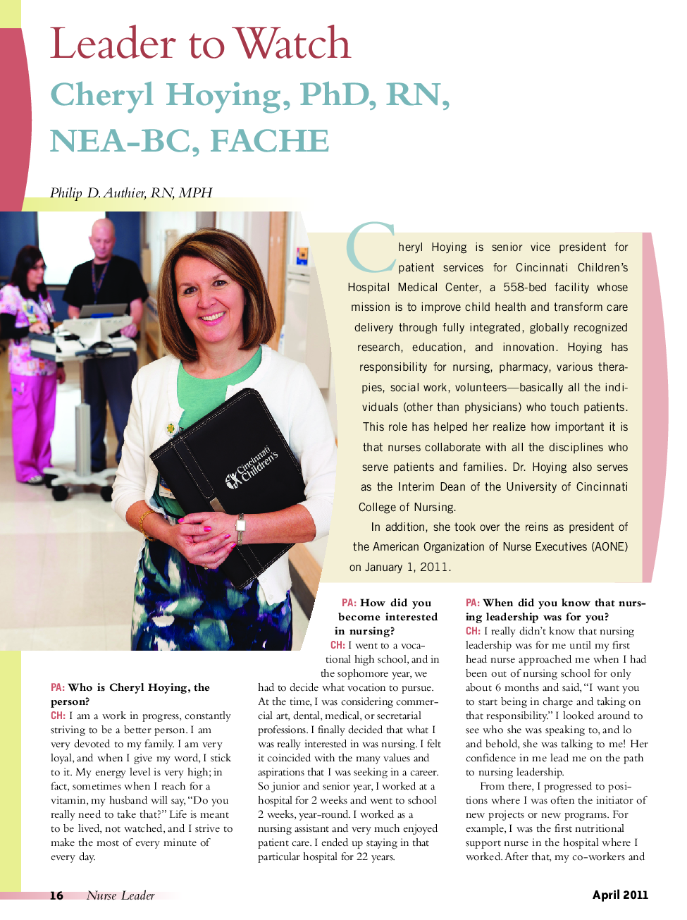 Cheryl Hoying, PhD, RN, NEA-BC, FACHE