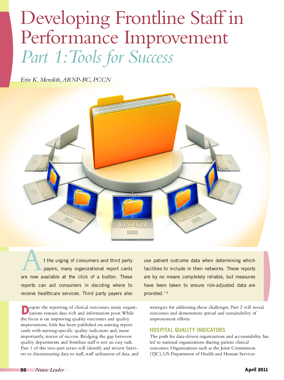 Developing Frontline Staff in Performance Improvement: Part 1: Tools for Success