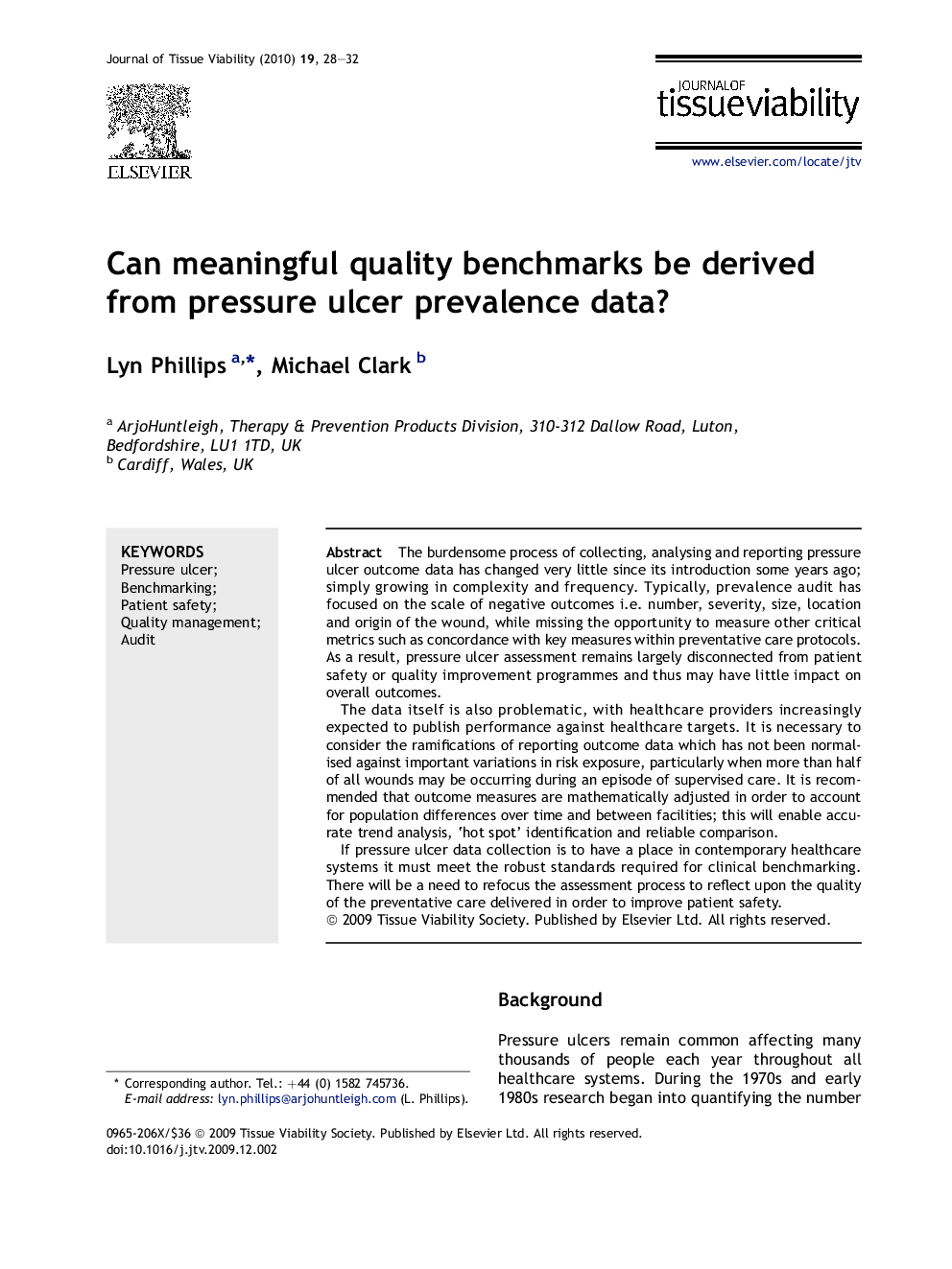 Can meaningful quality benchmarks be derived from pressure ulcer prevalence data?