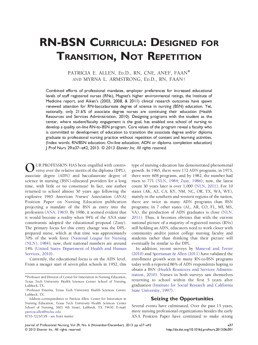 RN-BSN Curricula: Designed for Transition, Not Repetition