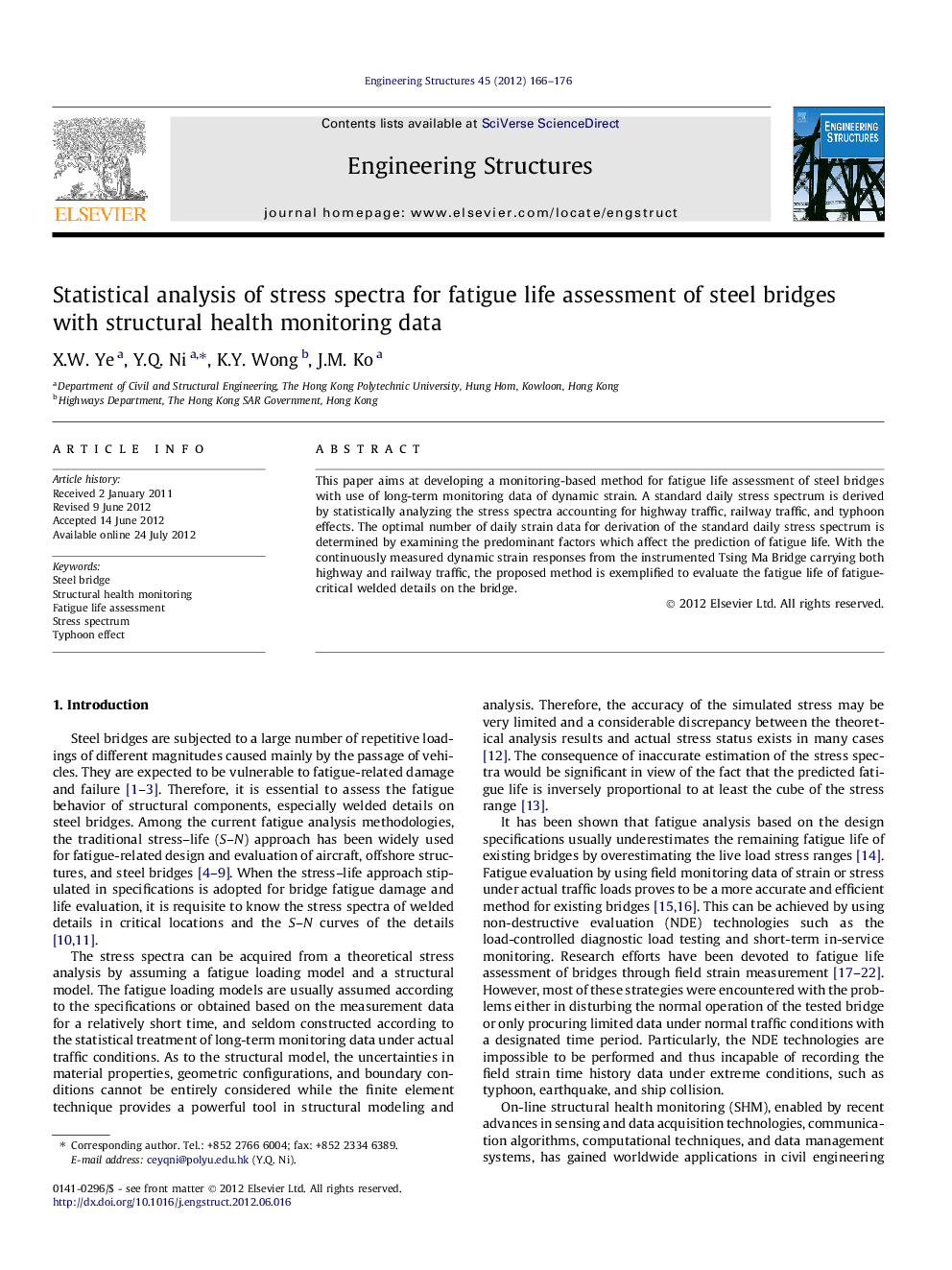 Statistical analysis of stress spectra for fatigue life assessment of steel bridges with structural health monitoring data