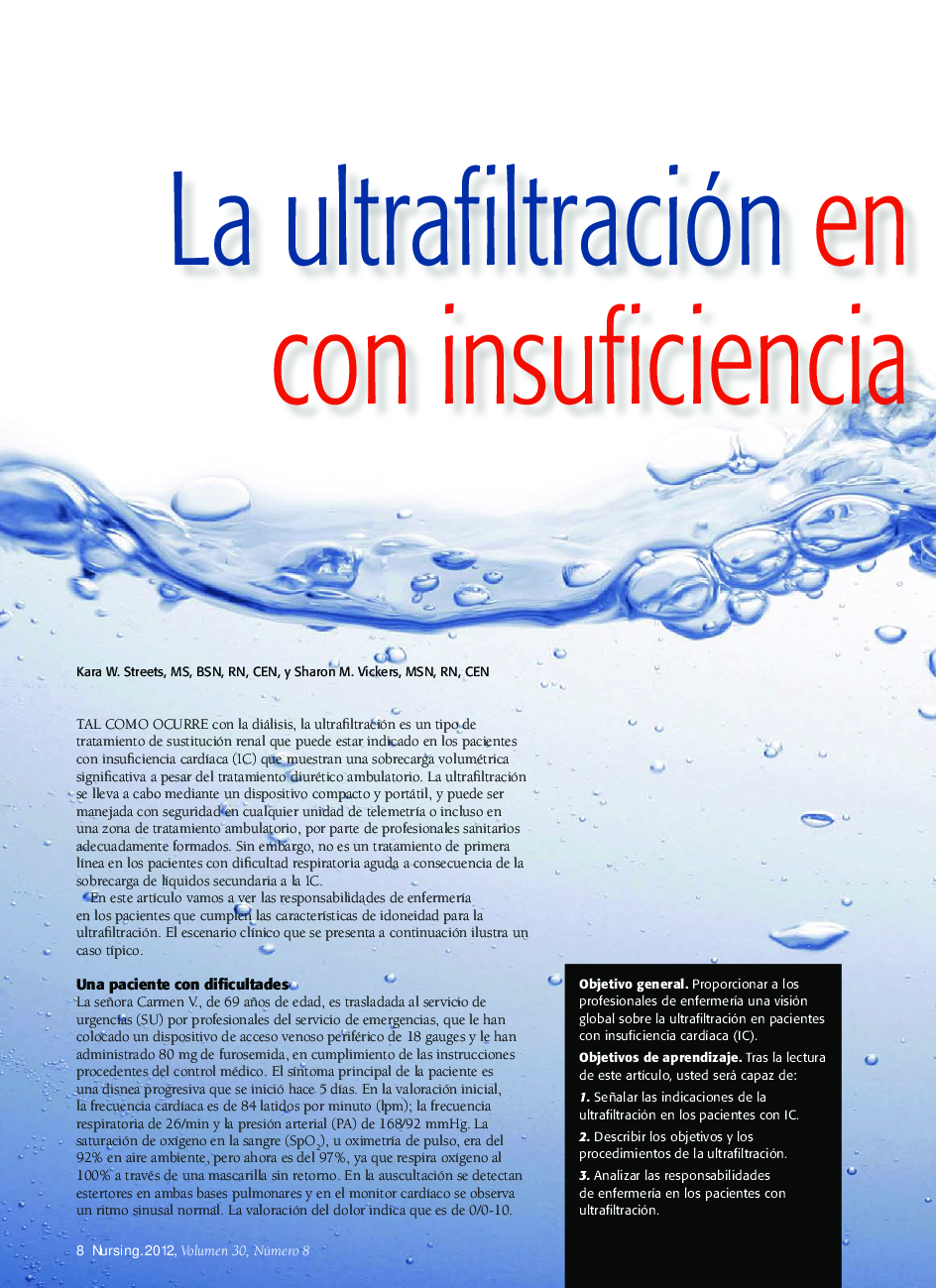 عکس صفحه اول مقاله: La ultrafiltración en los pacientes con insuficiencia cardÃaca La ultrafiltración en los pacientes con insuficiencia cardÃaca