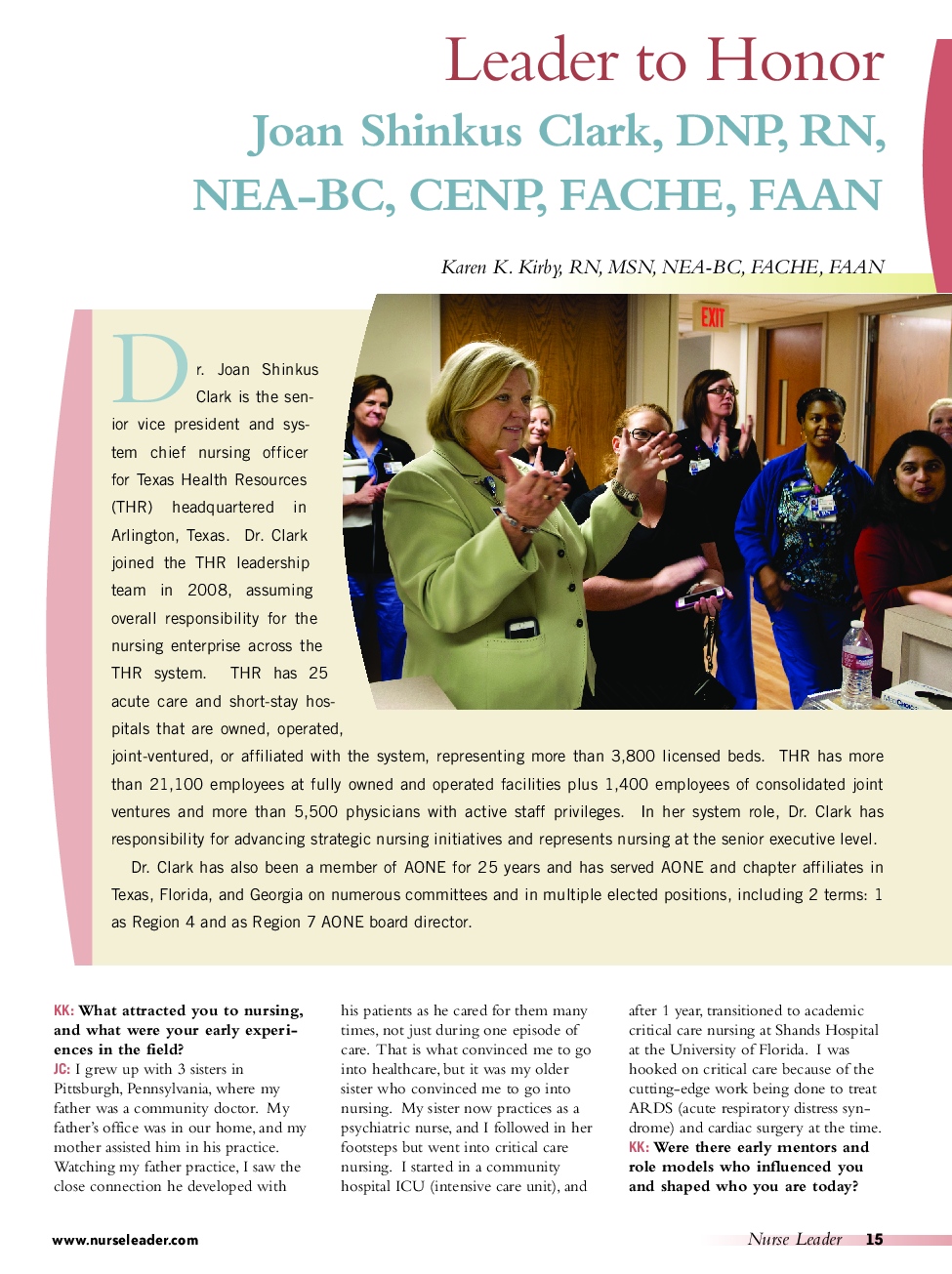 Joan Shinkus Clark, DNP, RN, NEA-BC, CENP, FACHE, FAAN