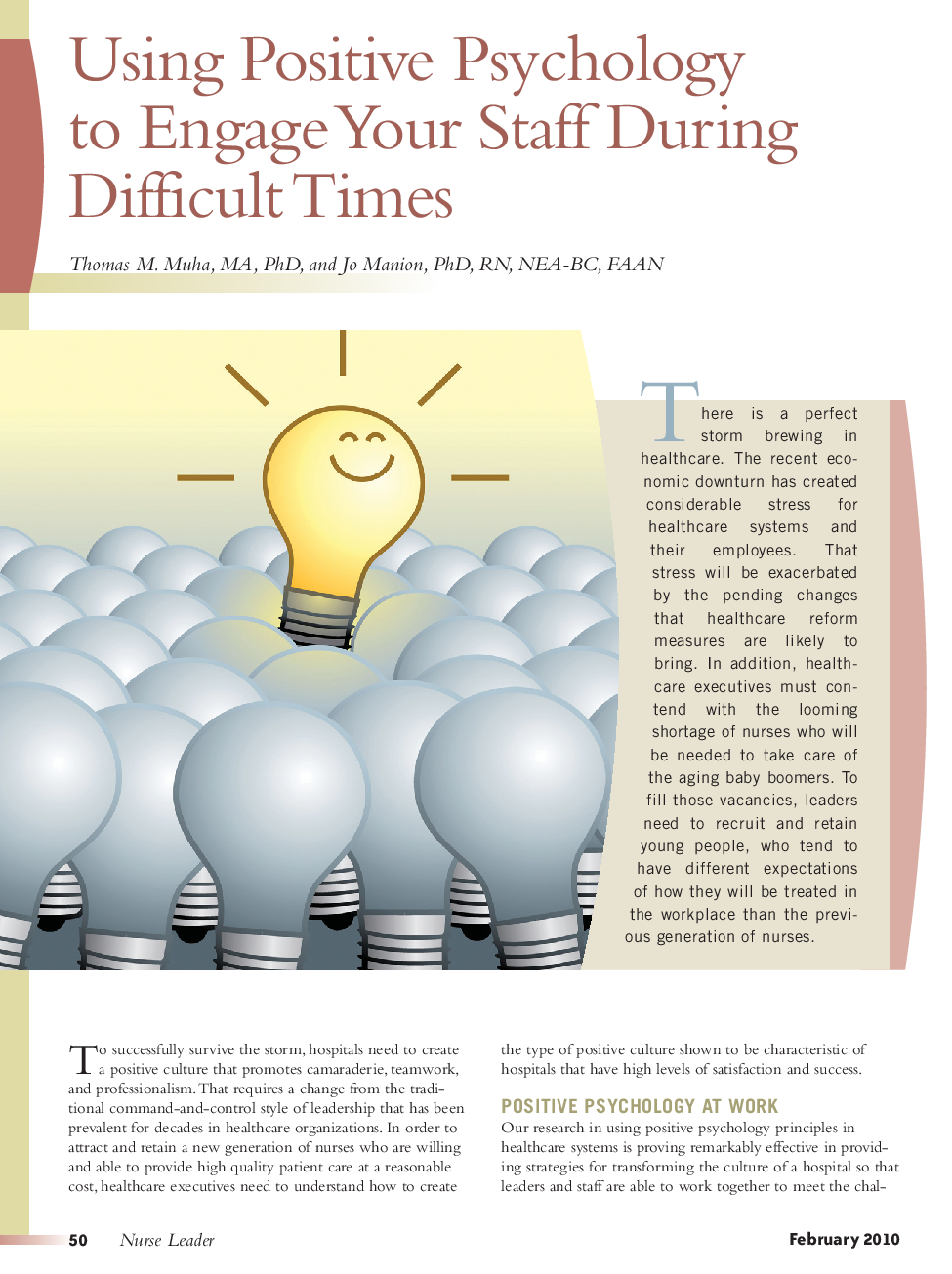 Using Positive Psychology to Engage Your Staff During Difficult Times