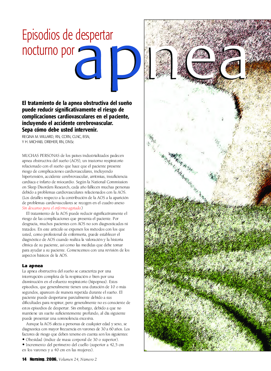 Episodios de despertar nocturno por por apnea del sueño