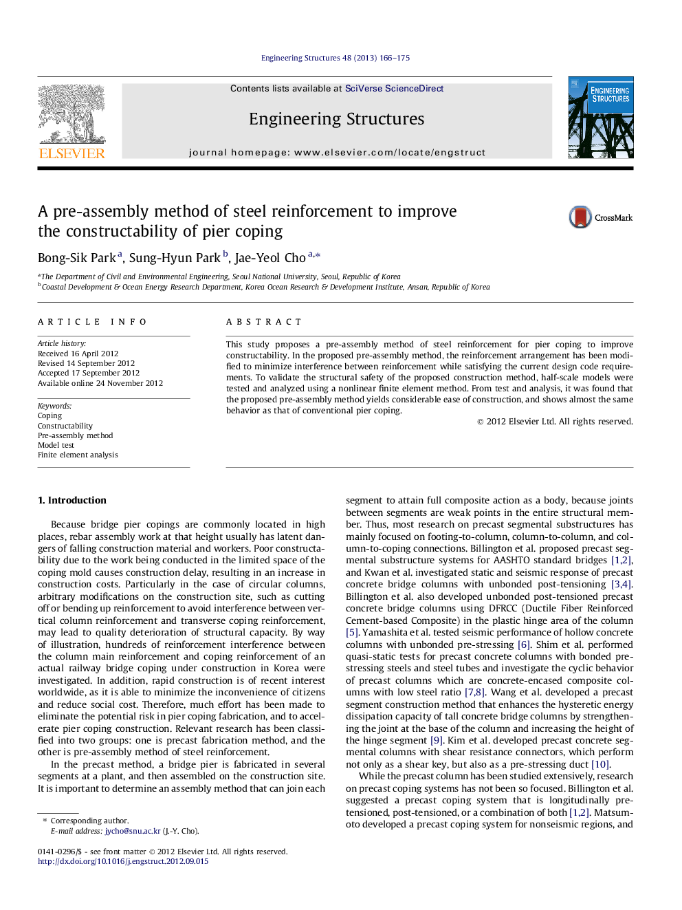 A pre-assembly method of steel reinforcement to improve the constructability of pier coping