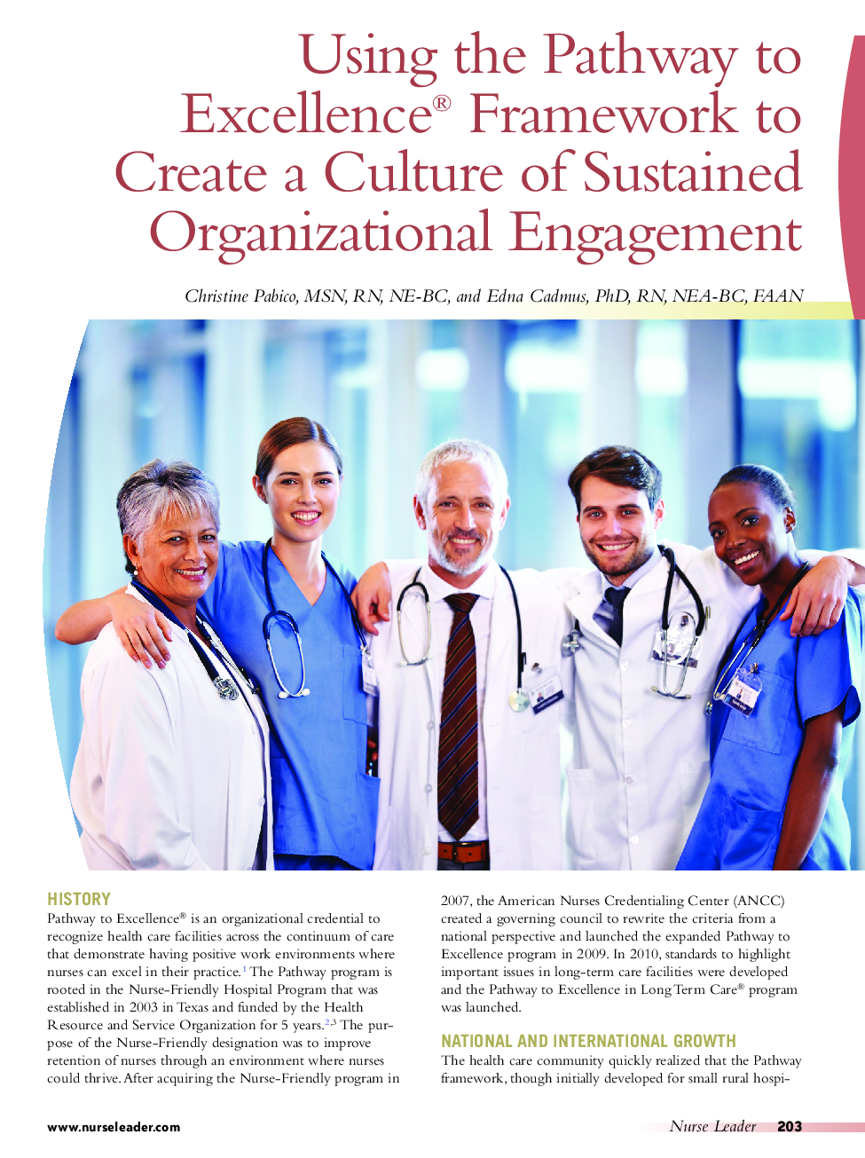 Using the Pathway to Excellence® Framework to Create a Culture of Sustained Organizational Engagement