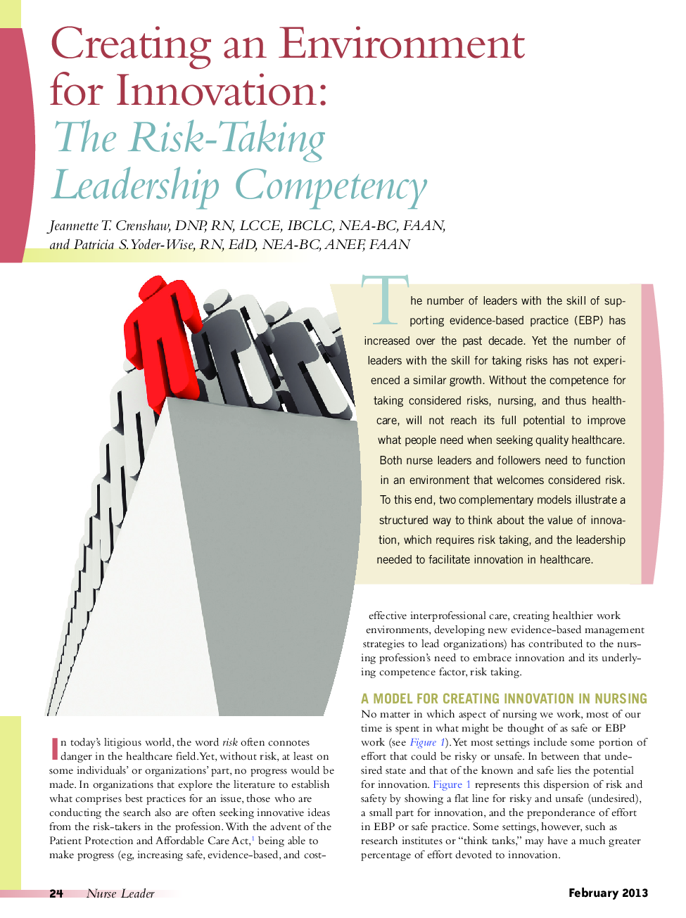 Creating an Environment for Innovation: The Risk-Taking Leadership Competency