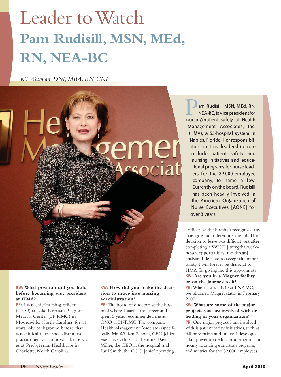 Pam Rudisill, MSN, MEd, RN, NEA-BC