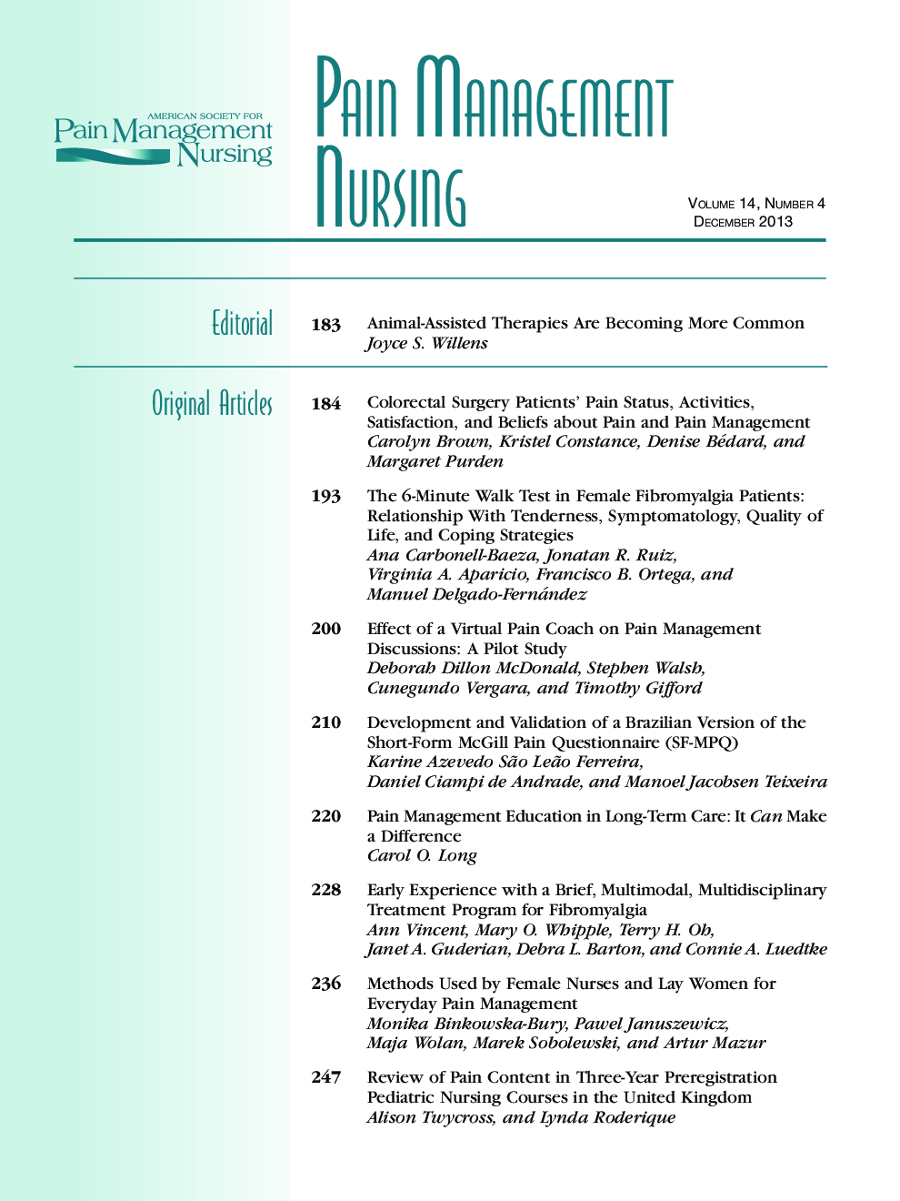 Table of Contents