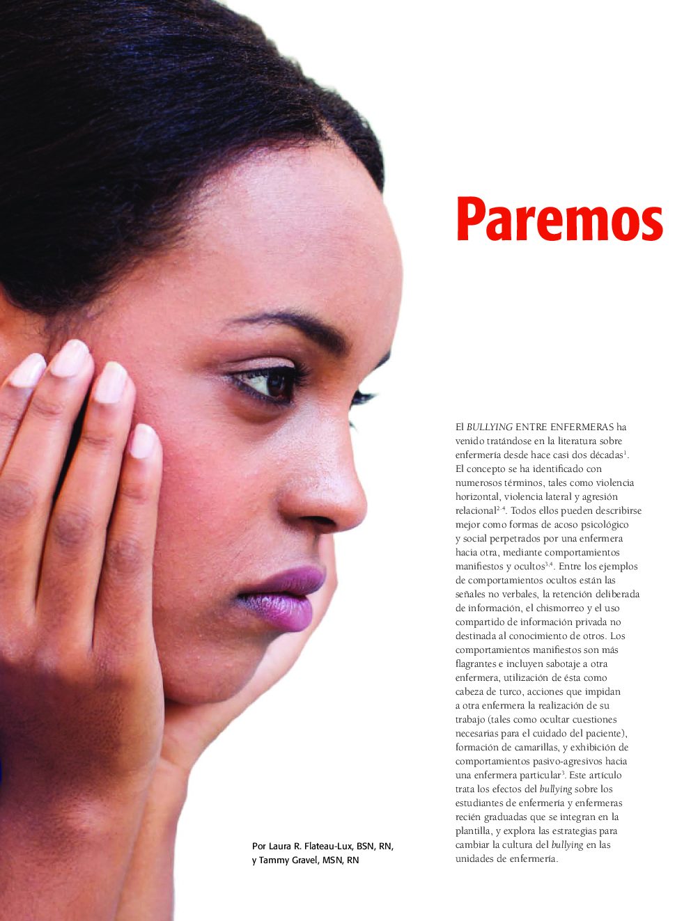 عکس صفحه اول مقاله: Paremos el bullying a las enfermeras recién graduadas Paremos el bullying a las enfermeras recién graduadas