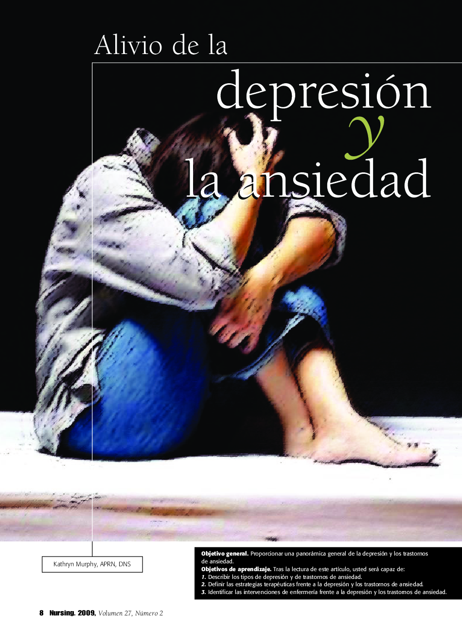 عکس صفحه اول مقاله: Alivio de la depresión y la ansiedad Alivio de la depresión y la ansiedad