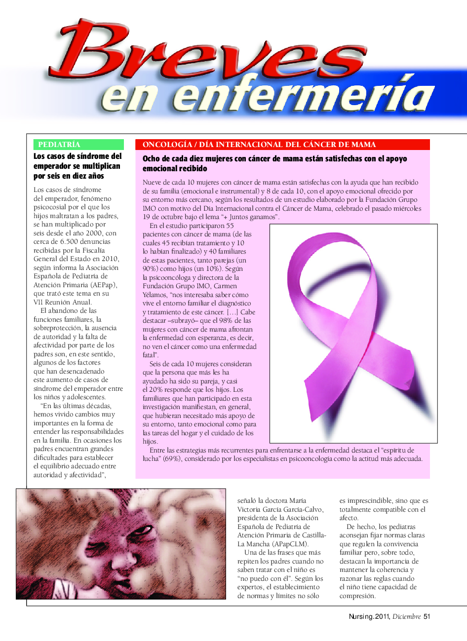 عکس صفحه اول مقاله: Breves en enfermerÃa Breves en enfermerÃa