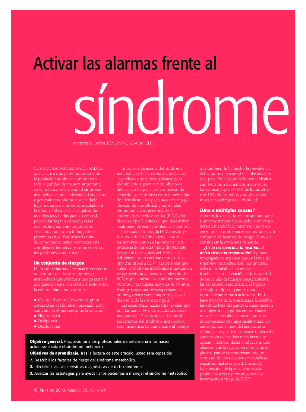 Activar las alarmas frente al sÃ­ndrome metabólico
