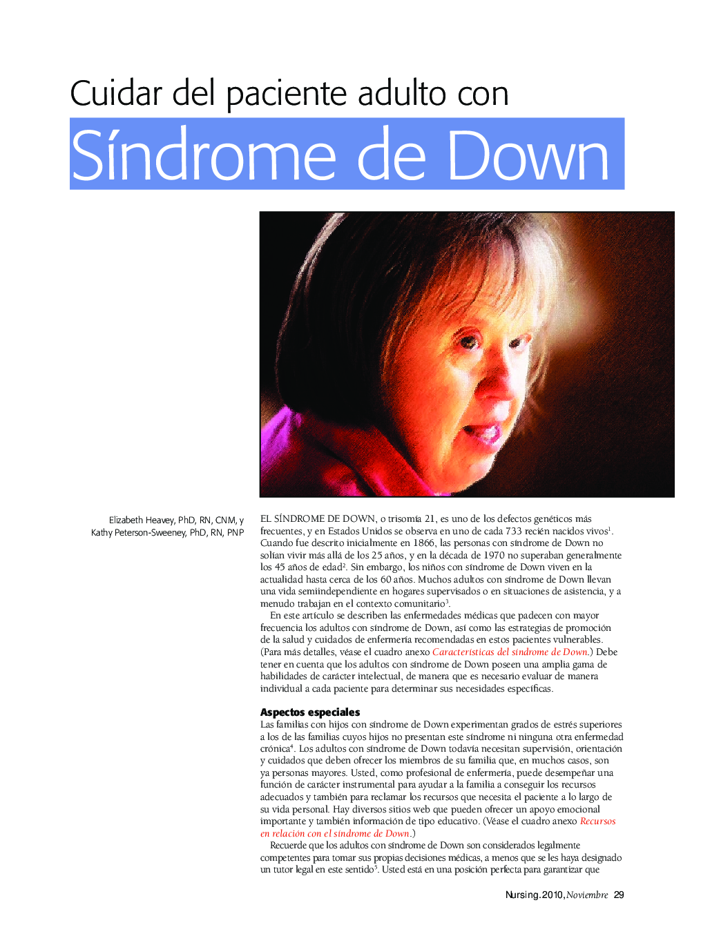 Cuidar del paciente adulto con SÃ­ndrome de Down