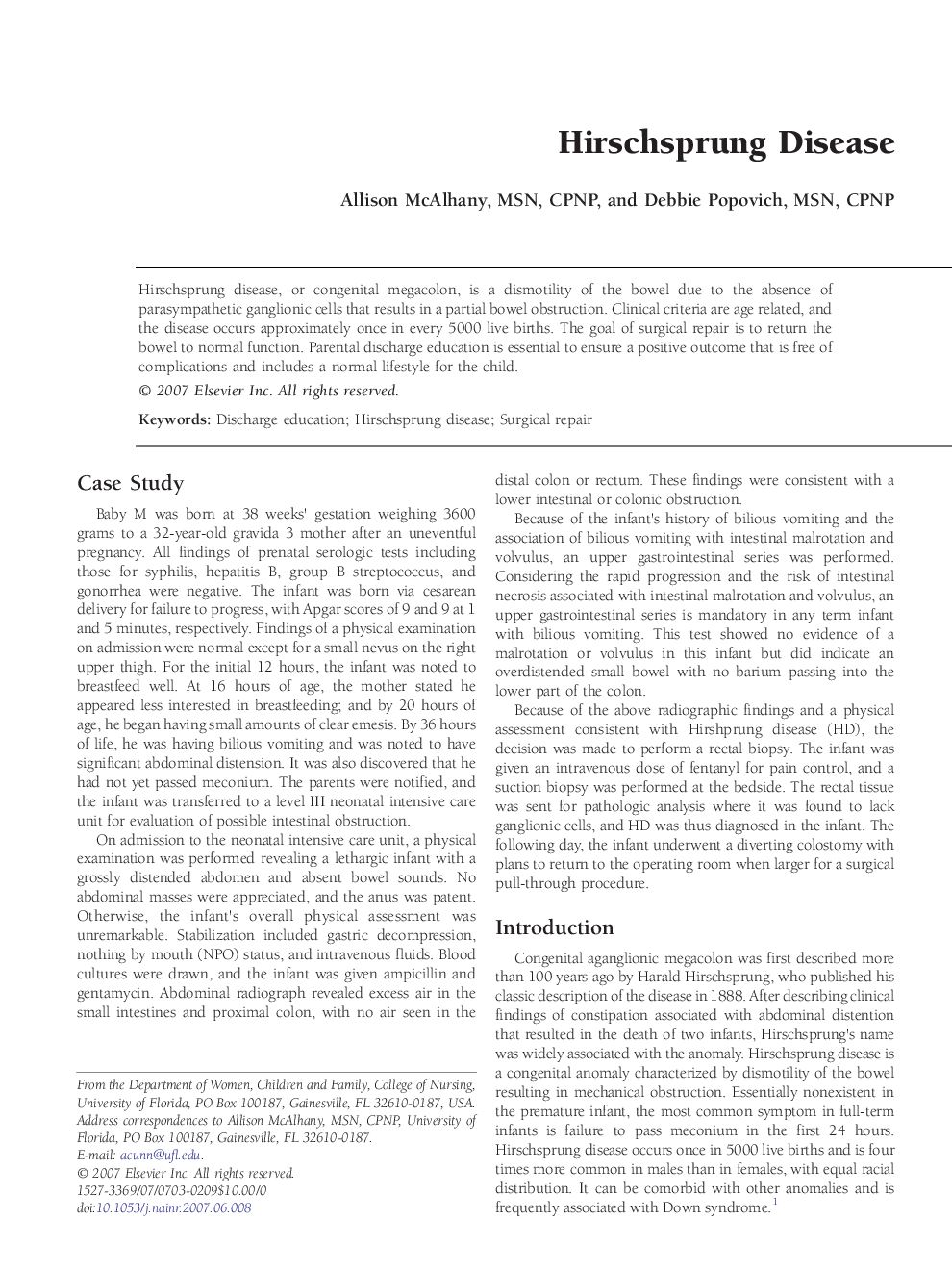 Hirschsprung Disease