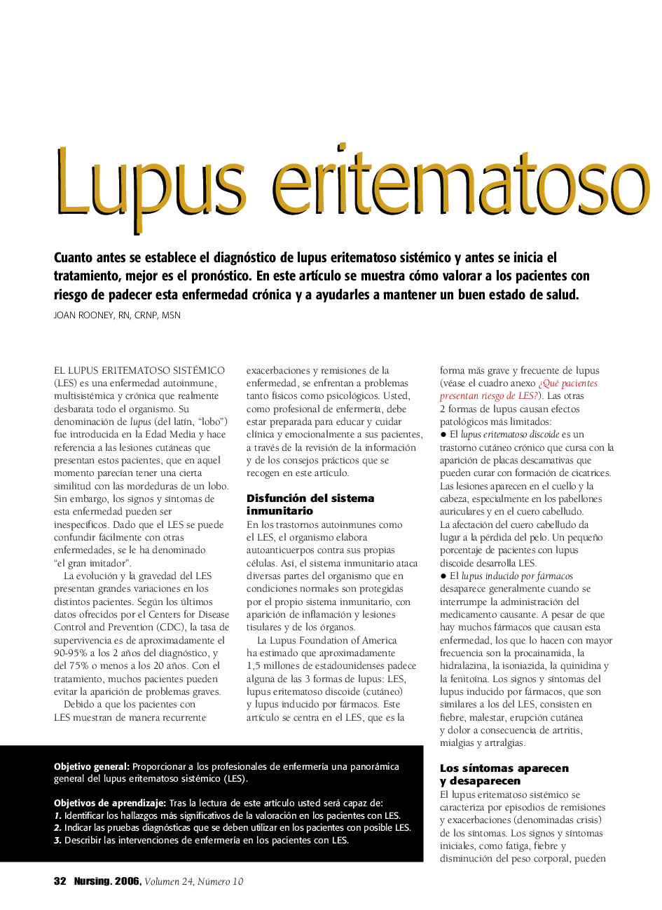 عکس صفحه اول مقاله: Lupus eritematoso sistémico: el gran imitador desenmascarado Lupus eritematoso sistémico: el gran imitador desenmascarado