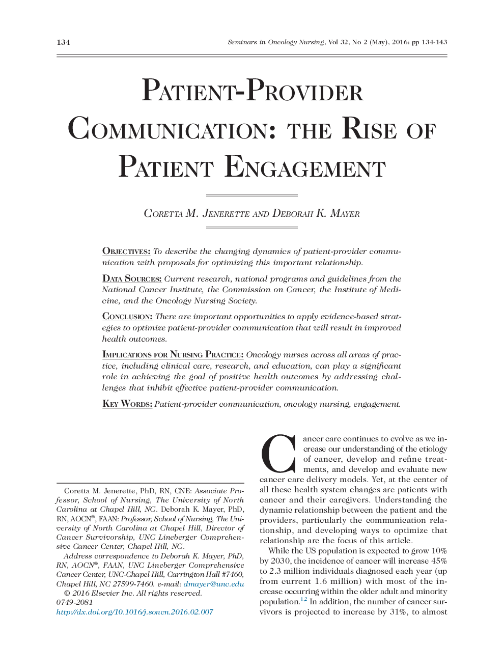 ارتباط ارائه دهنده خدمات و بیمار: ظهور تعامل بیمار