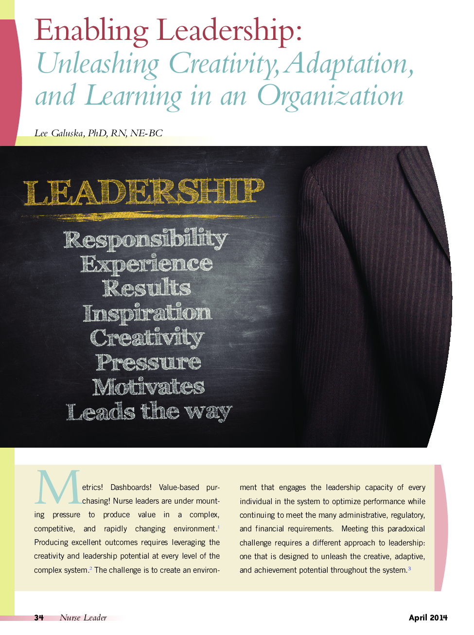 Enabling Leadership: Unleashing Creativity, Adaptation, and Learning in an Organization