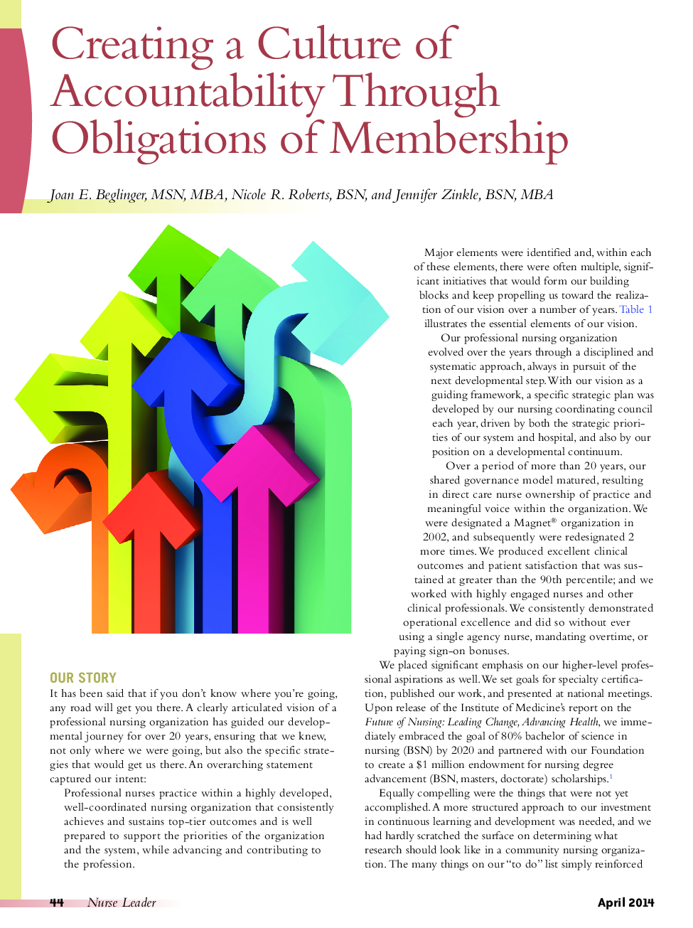 Creating a Culture of Accountability Through Obligations of Membership