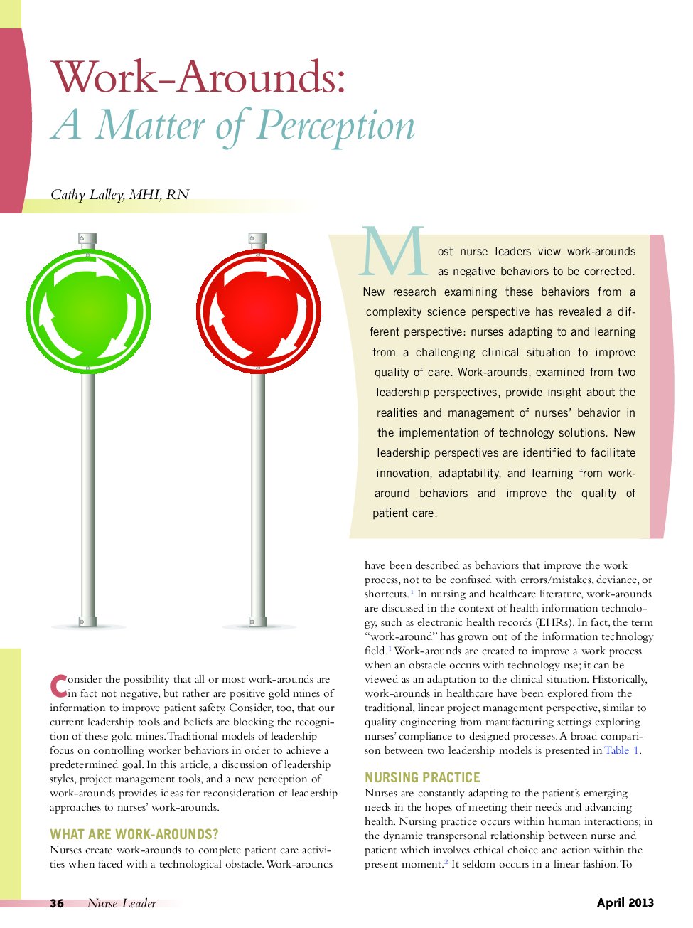Work-Arounds: A Matter of Perception