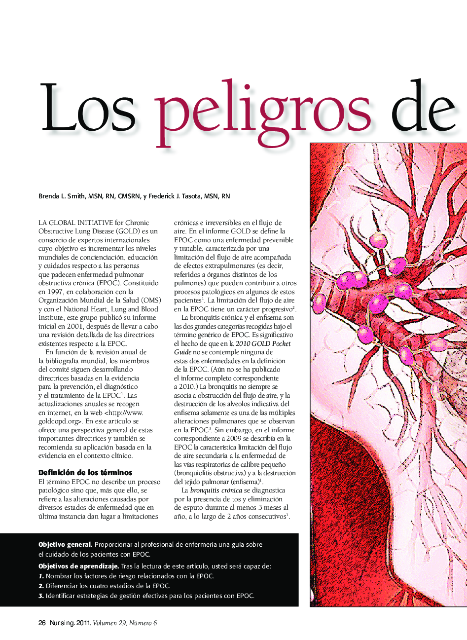 عکس صفحه اول مقاله: Los peligros de la EPOC Los peligros de la EPOC