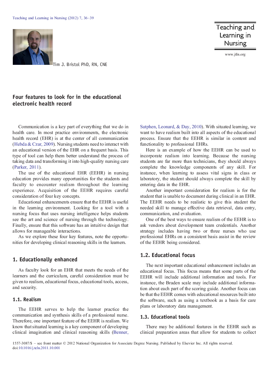 عکس صفحه اول مقاله: Four features to look for in the educational electronic health record Four features to look for in the educational electronic health record