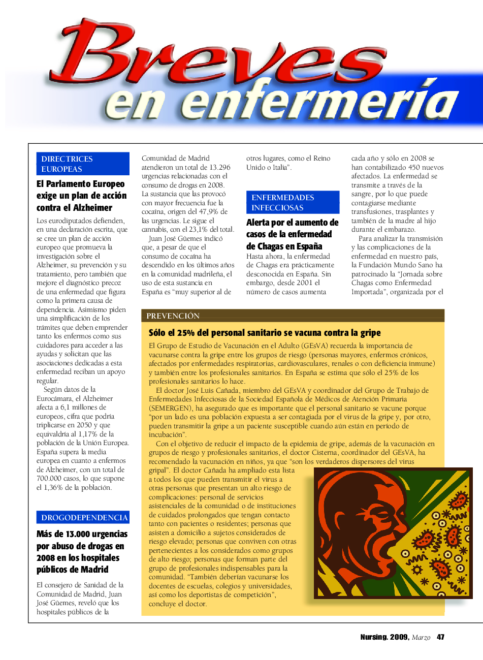 عکس صفحه اول مقاله: Breves en enfermerÃa Breves en enfermerÃa