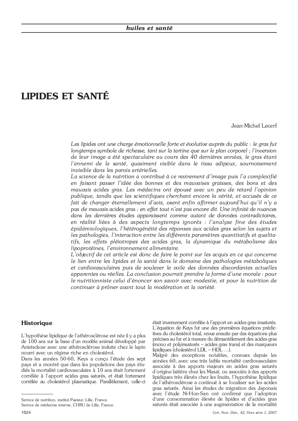 Lipides et santé