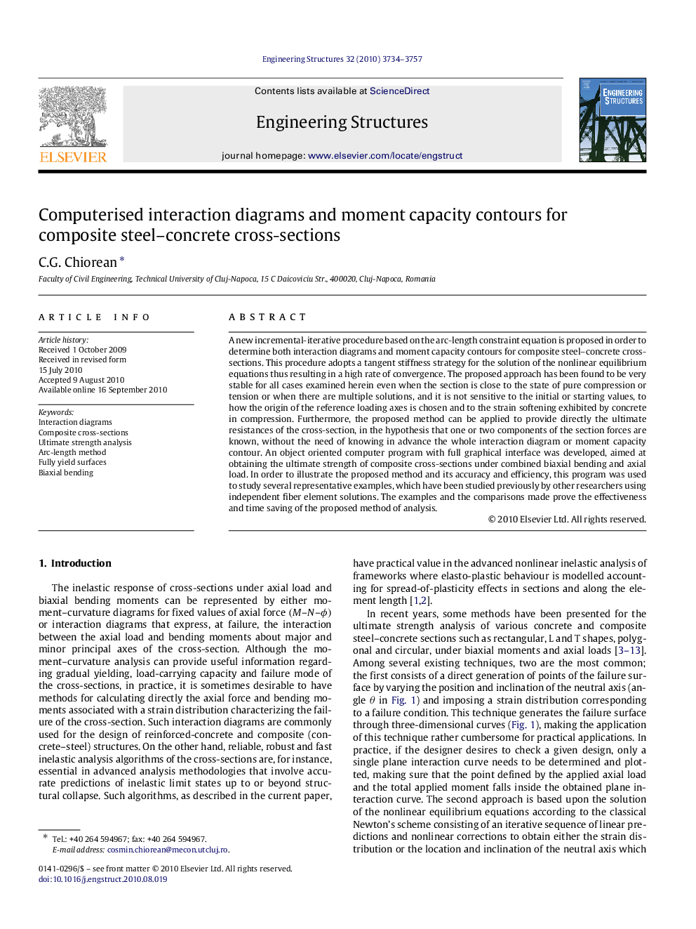 Computerised interaction diagrams and moment capacity contours for composite steel–concrete cross-sections