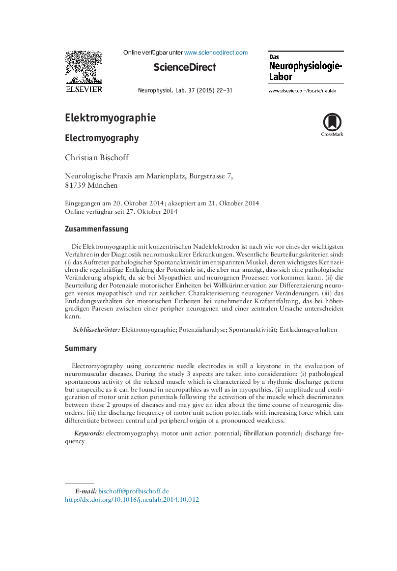 Elektromyographie